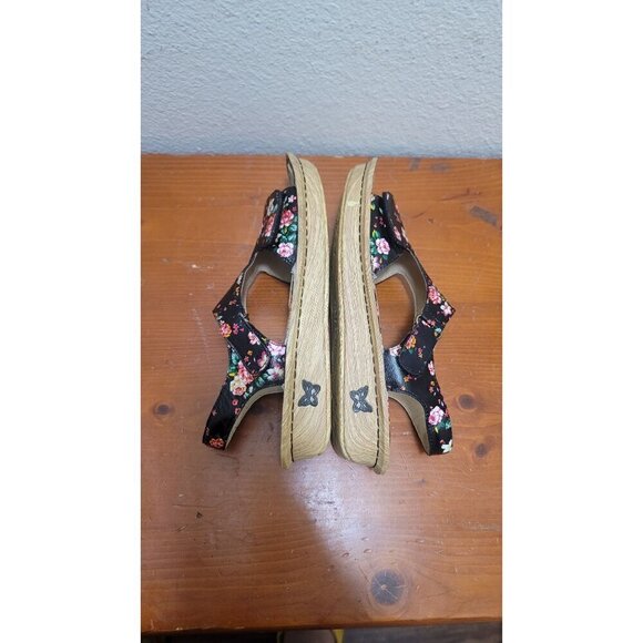 ALEGRIA VIKI LEATHER WOMEN'S FLORAL PRINT ADJUSTABLE STRAP SANDAL SIZE 40 - Picture 6 of 10